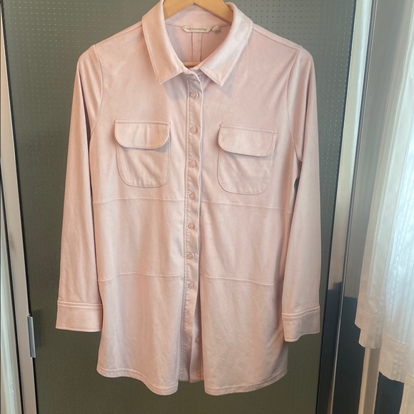 Women’s Soft Surroundings Pink Button-Up Shirt - Picture 1 of 4